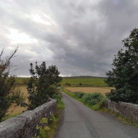 View of Glenvernoch from bridge over River Cree